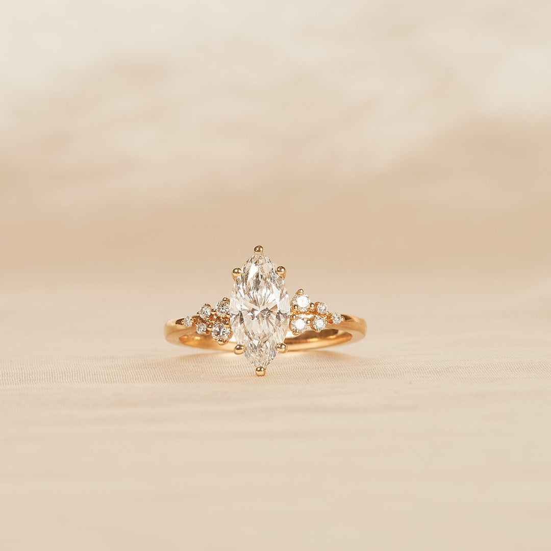 Marquise Ring Diamant Snowdrift 1,5 ct  - 18K Geelgoud