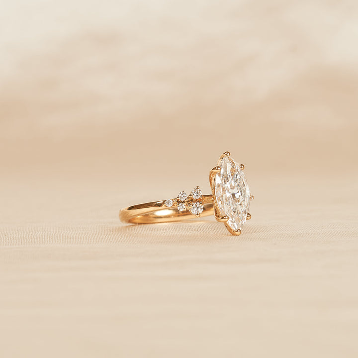 Marquise Ring Diamant Snowdrift 1,5 ct  - 18K Geelgoud