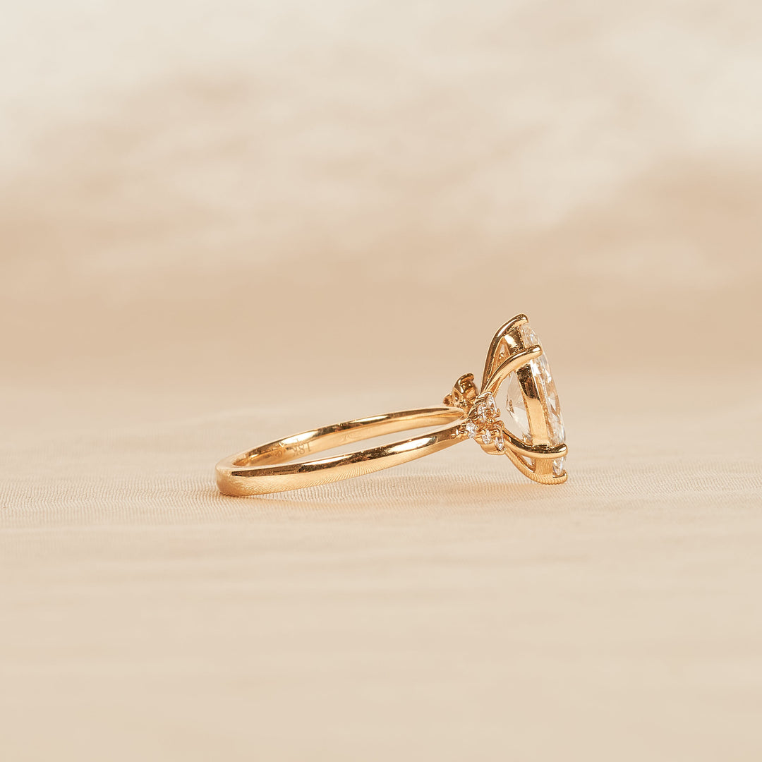 Marquise Ring Diamant Snowdrift 1,5 ct  - 18K Geelgoud