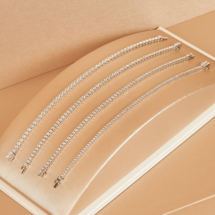 Chris - In Stock - Classic Lab Grown Diamond Tennis Bracelet - 18K White Gold
