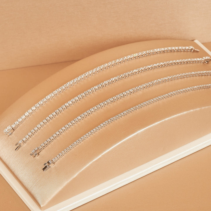 Chris - In Stock - Classic Lab Grown Diamond Tennis Bracelet - 18K White Gold