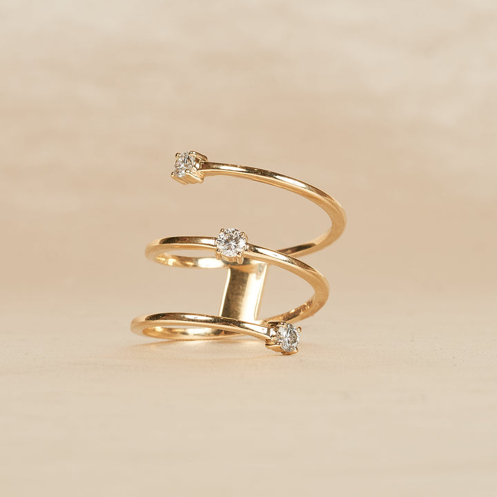Pauline – Auf Lager – Wickelring mit im Labor gezüchtetem Diamanten – 18 Karat Gold – 0,33 ct