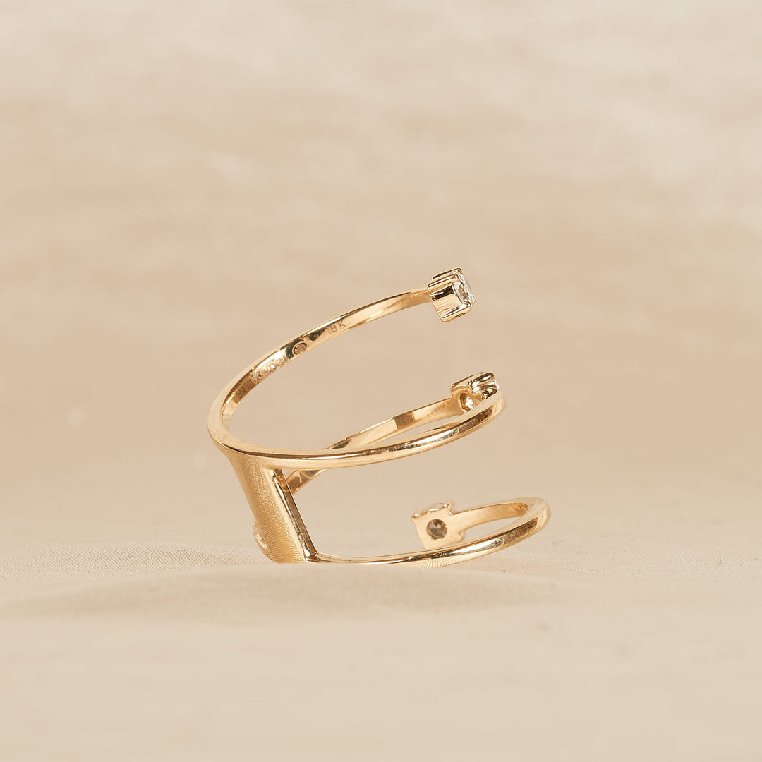 Pauline – Auf Lager – Wickelring mit im Labor gezüchtetem Diamanten – 18 Karat Gold – 0,33 ct