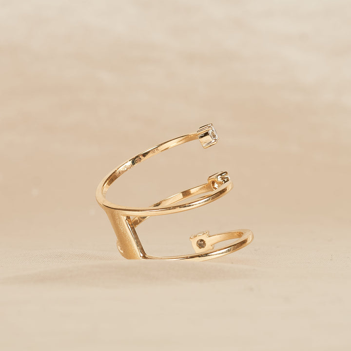 Pauline – Auf Lager – Wickelring mit im Labor gezüchtetem Diamanten – 18 Karat Gold – 0,33 ct