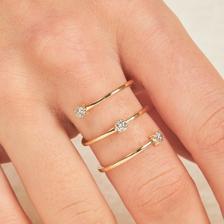 Pauline – Auf Lager – Wickelring mit im Labor gezüchtetem Diamanten – 18 Karat Gold – 0,33 ct
