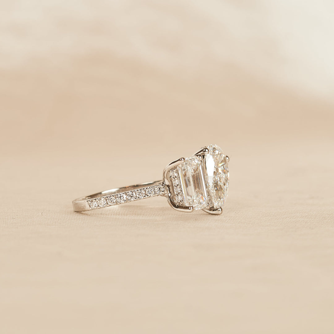 Elisa - In Stock - Toi et Moi Wrap Lab Grown Diamond Ring - Platinum - 3,54 ct