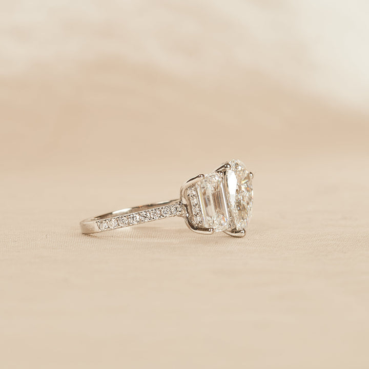 Elisa - In Stock - Toi et Moi Wrap Lab Grown Diamond Ring - Platinum - 3,54 ct