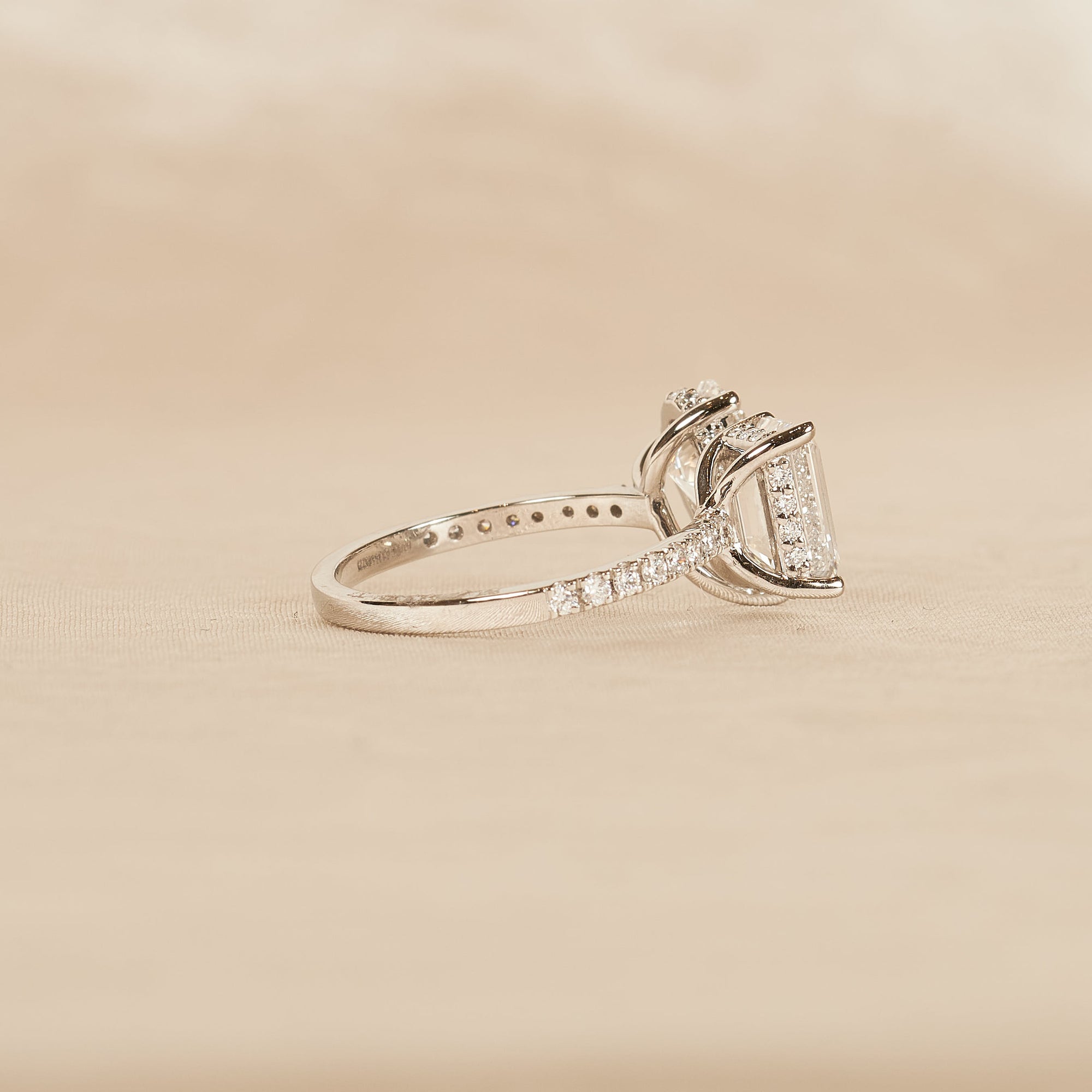 Elisa - In Stock - Toi et Moi Wrap Lab Grown Diamond Ring - Platinum - 3,54 ct