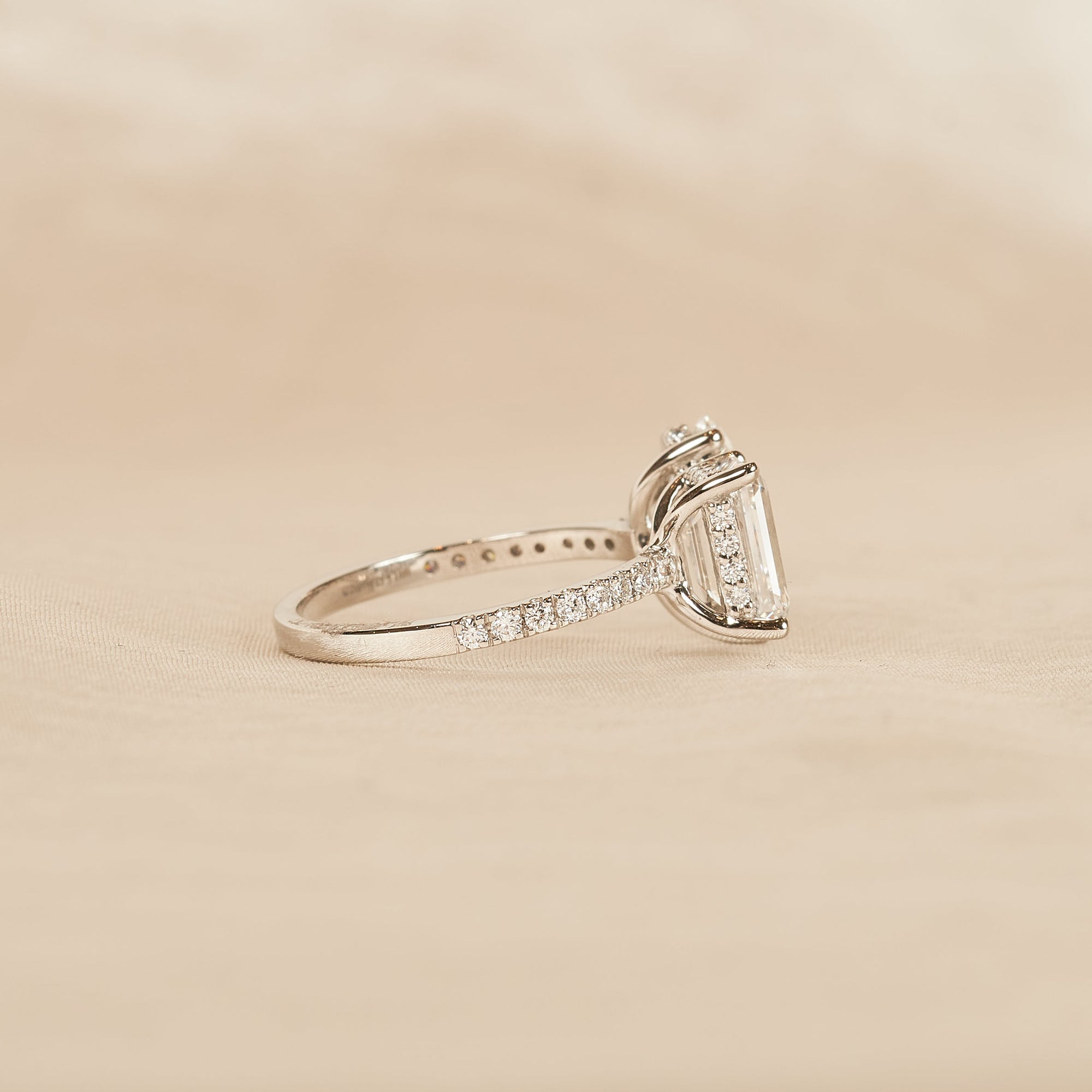 Elisa - In Stock - Toi et Moi Wrap Lab Grown Diamond Ring - Platinum - 3,54 ct