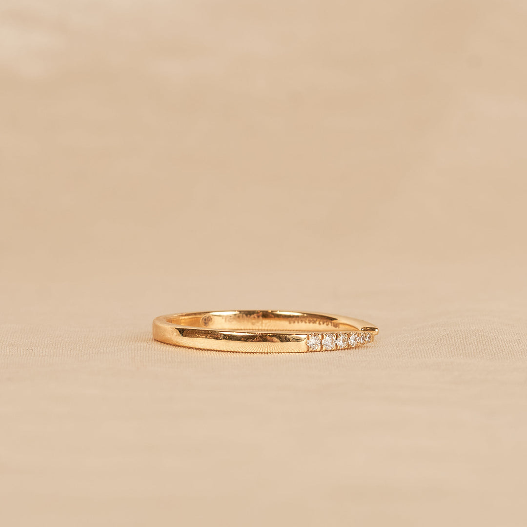 Ester - Open Lab Grow Diamond Row Ring with Round Brilliants - 18K Yellow Gold - 0,11 ct