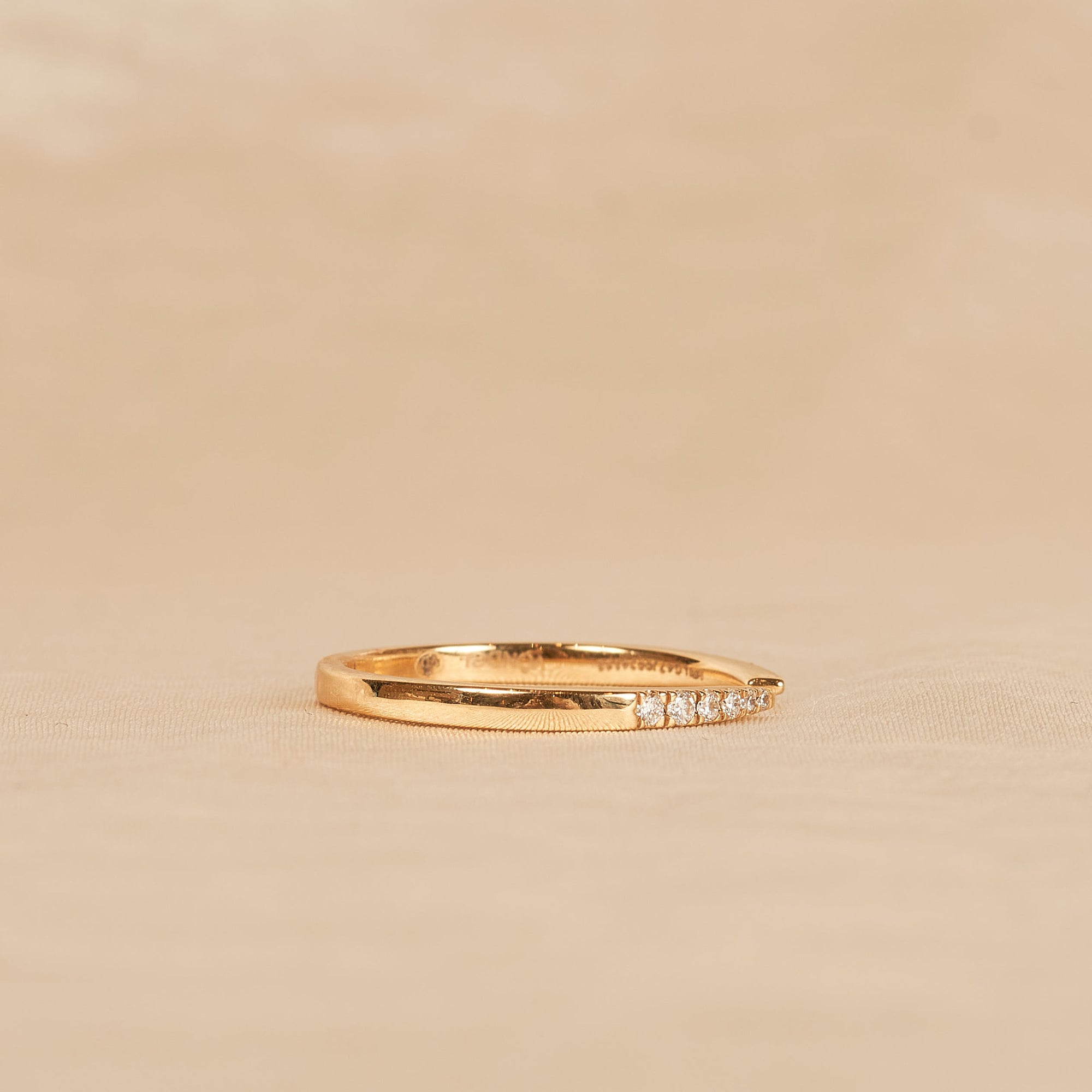 Ester - Open Lab Grow Diamond Row Ring with Round Brilliants - 18K Yellow Gold - 0,11 ct