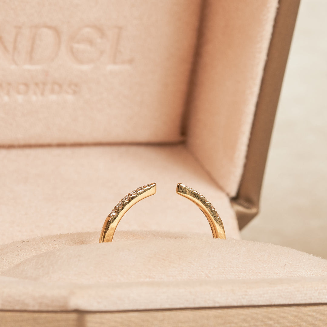 Ester - Open Lab Grow Diamond Row Ring with Round Brilliants - 18K Yellow Gold - 0,11 ct