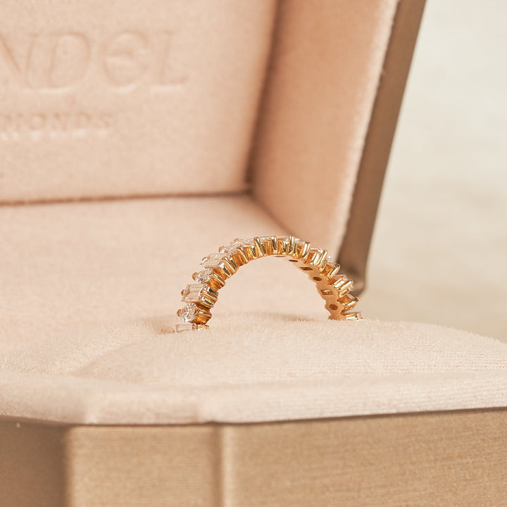 Baguette and Marquise Ring - 18K Yellow Gold - 1.27 ct