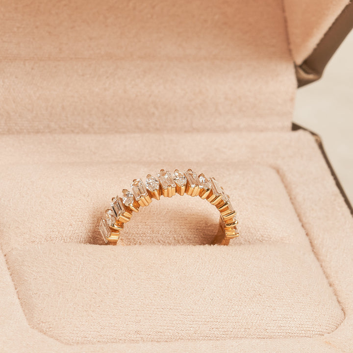 Baguette and Marquise Ring - 18K Yellow Gold - 1.27 ct