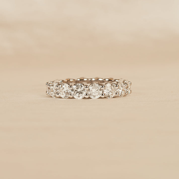 Laura - Eternity ring, volledig gezet in lab grown diamant - 18K Witgoud - 4.73 ct