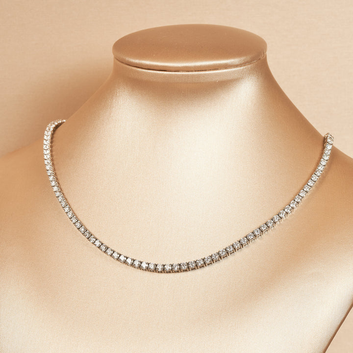 Diamanten Tennis Collier 42 cm - 18K Goud - 14 ct Lab Diamant