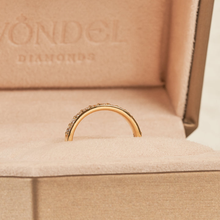 Marly Ring - Half Pave Wide Ring