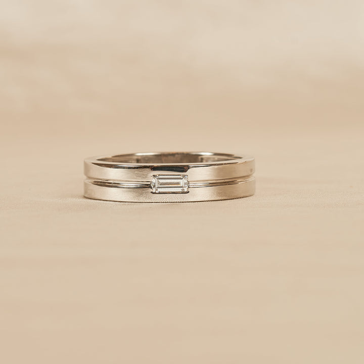 Jacob - Heren trouwring - PLATINUM - 0,22 ct