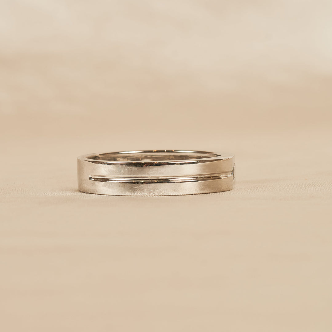 Jacob - Heren trouwring - PLATINUM - 0,22 ct