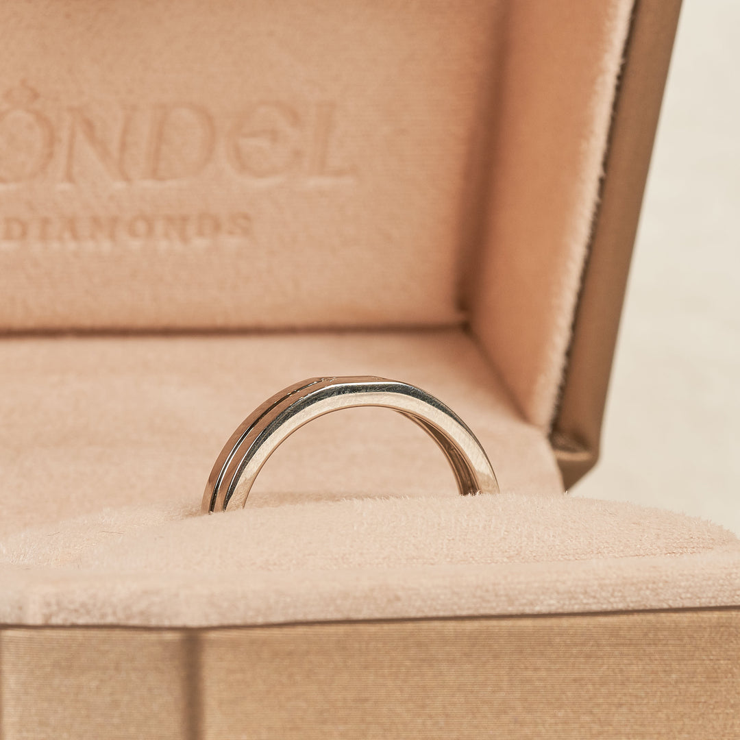 Jacob - Heren trouwring - PLATINUM - 0,22 ct