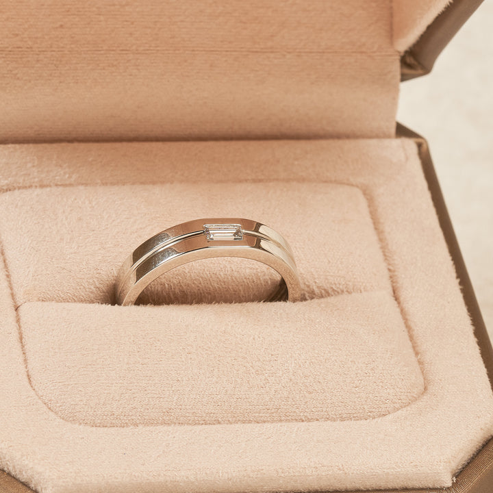 Jacob - Heren trouwring - PLATINUM - 0,22 ct