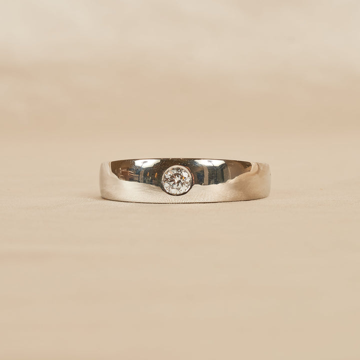 Oliver - Heren trouwring - PLATINUM - 0,20 ct