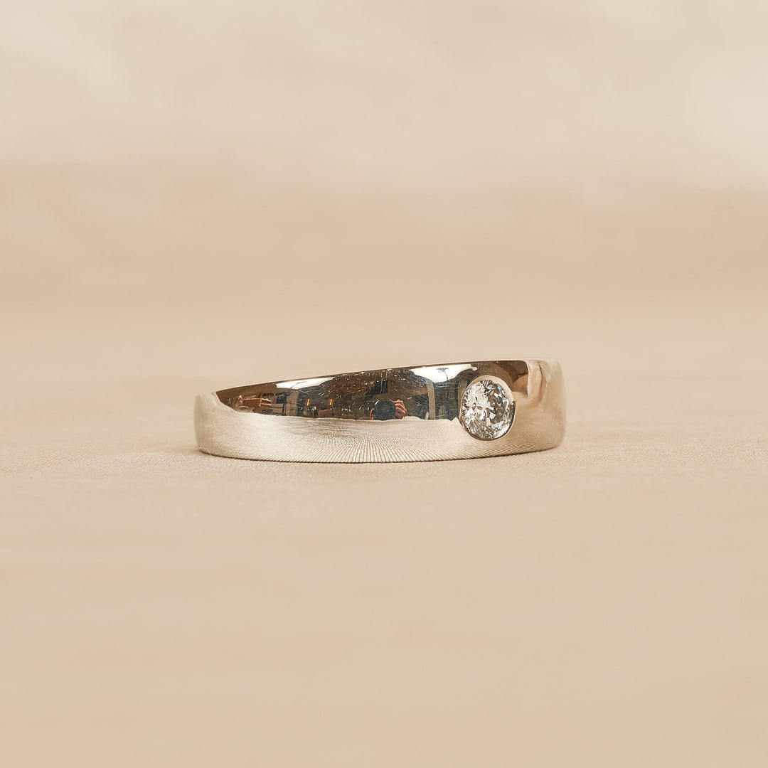 Oliver - Heren trouwring - PLATINUM - 0,20 ct