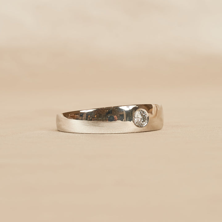 Oliver - Heren trouwring - PLATINUM - 0,20 ct