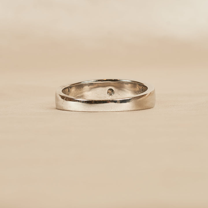 Oliver - Heren trouwring - PLATINUM - 0,20 ct