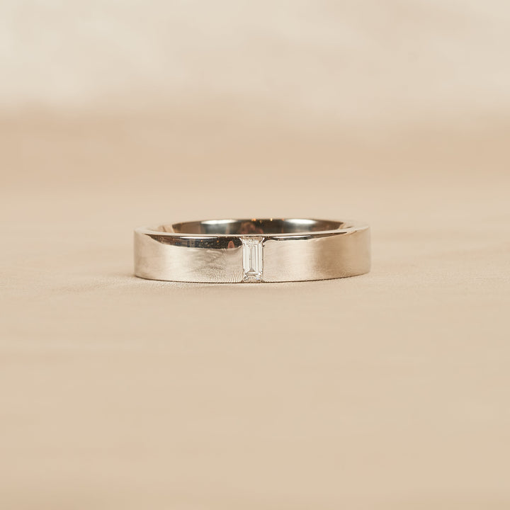 Jones - Heren trouwring - PLATINUM - 0,11 ct