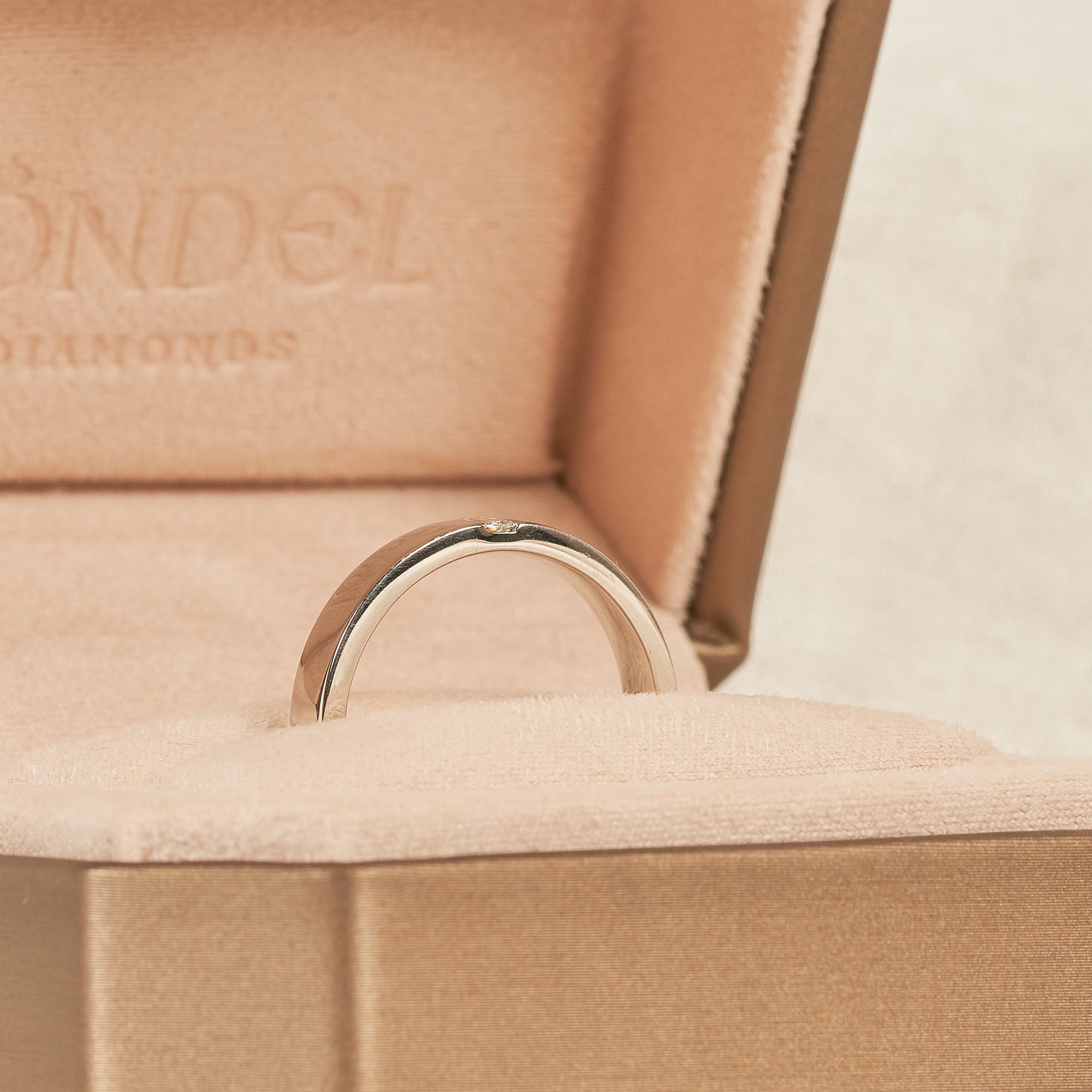 Jones - In Stock - Men's Wedding Band - PLATINUM - 0,11 ct