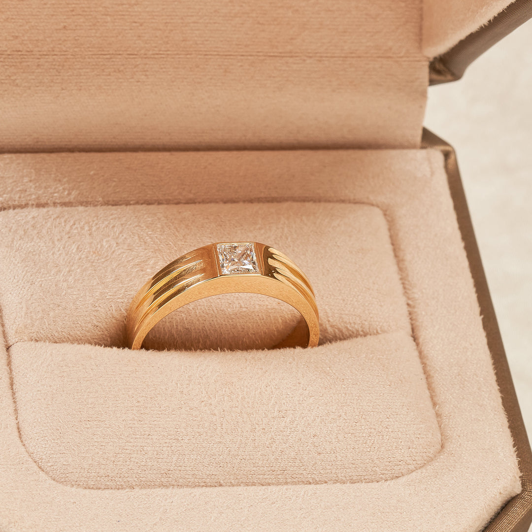 Max - Heren trouwring - 18K Geelgoud - 0,52 ct