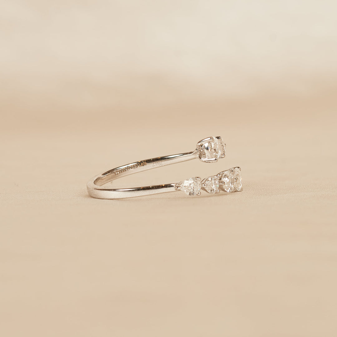 HELENA - Wrap around Ring met Pear diamanten - 18K Goud - 1,11 ct
