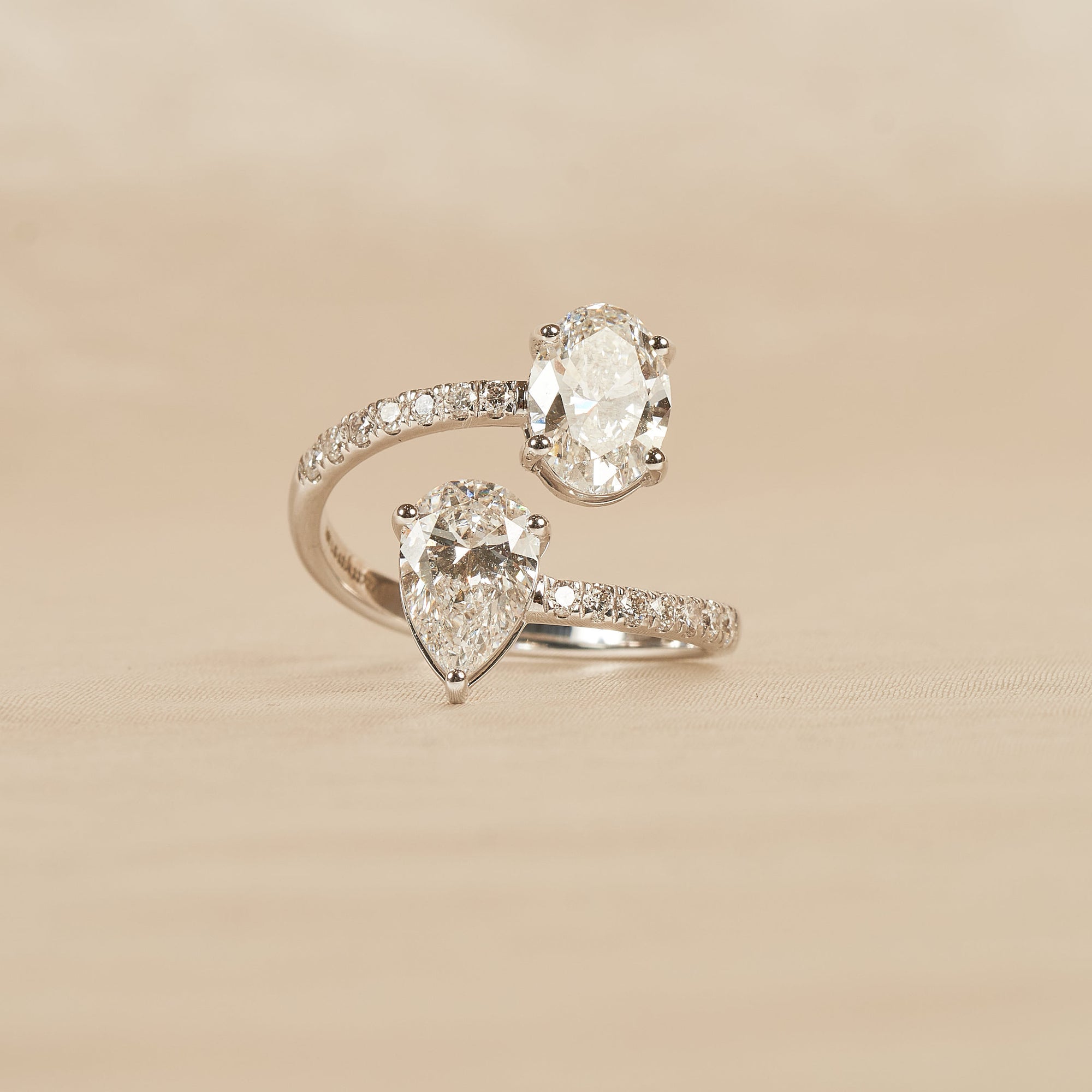 Gisele - In Stock - Toi et Moi Wrap Lab Grown Diamond Ring - 18k Gold - 2,77 ct