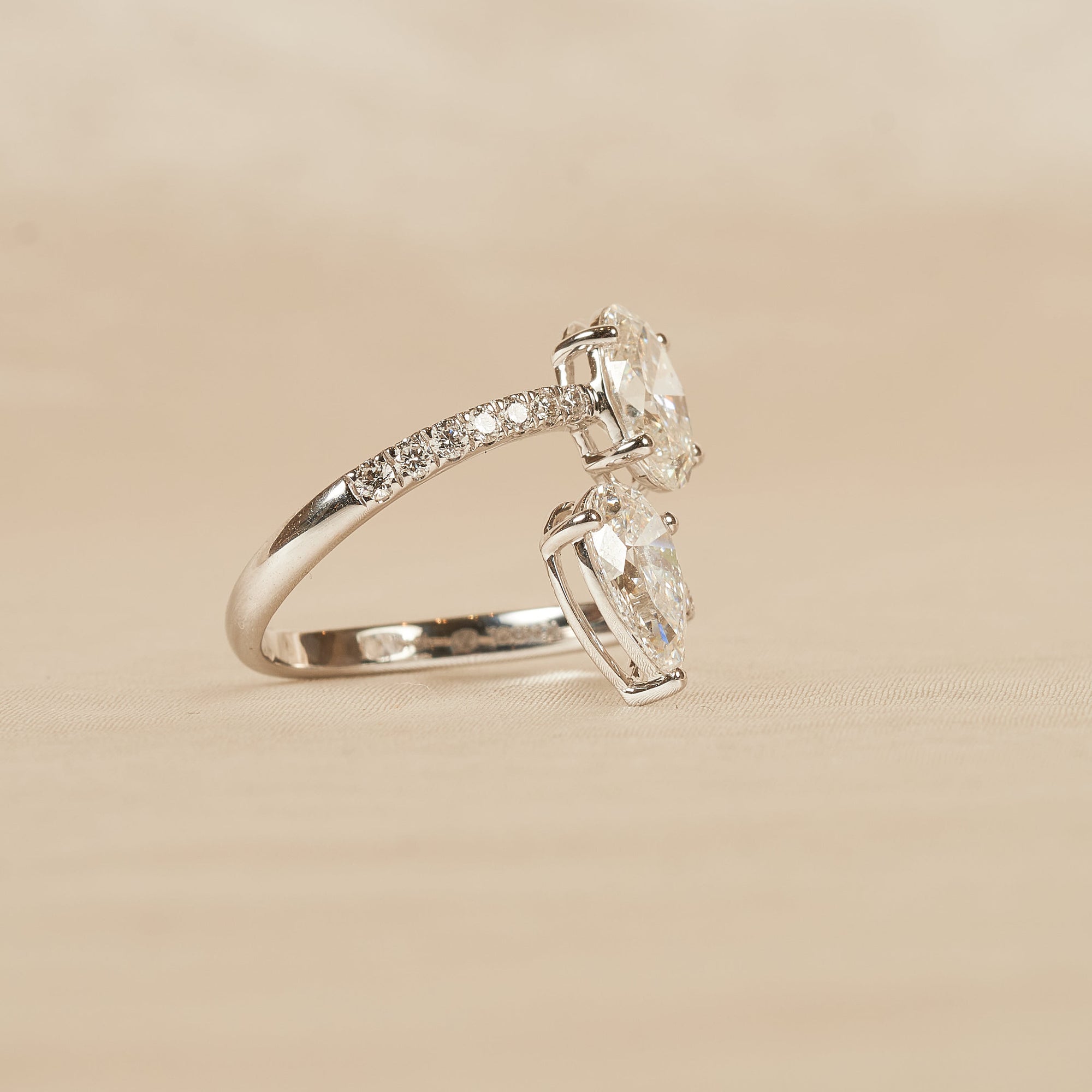 Gisele - In Stock - Toi et Moi Wrap Lab Grown Diamond Ring - 18k Gold - 2,77 ct