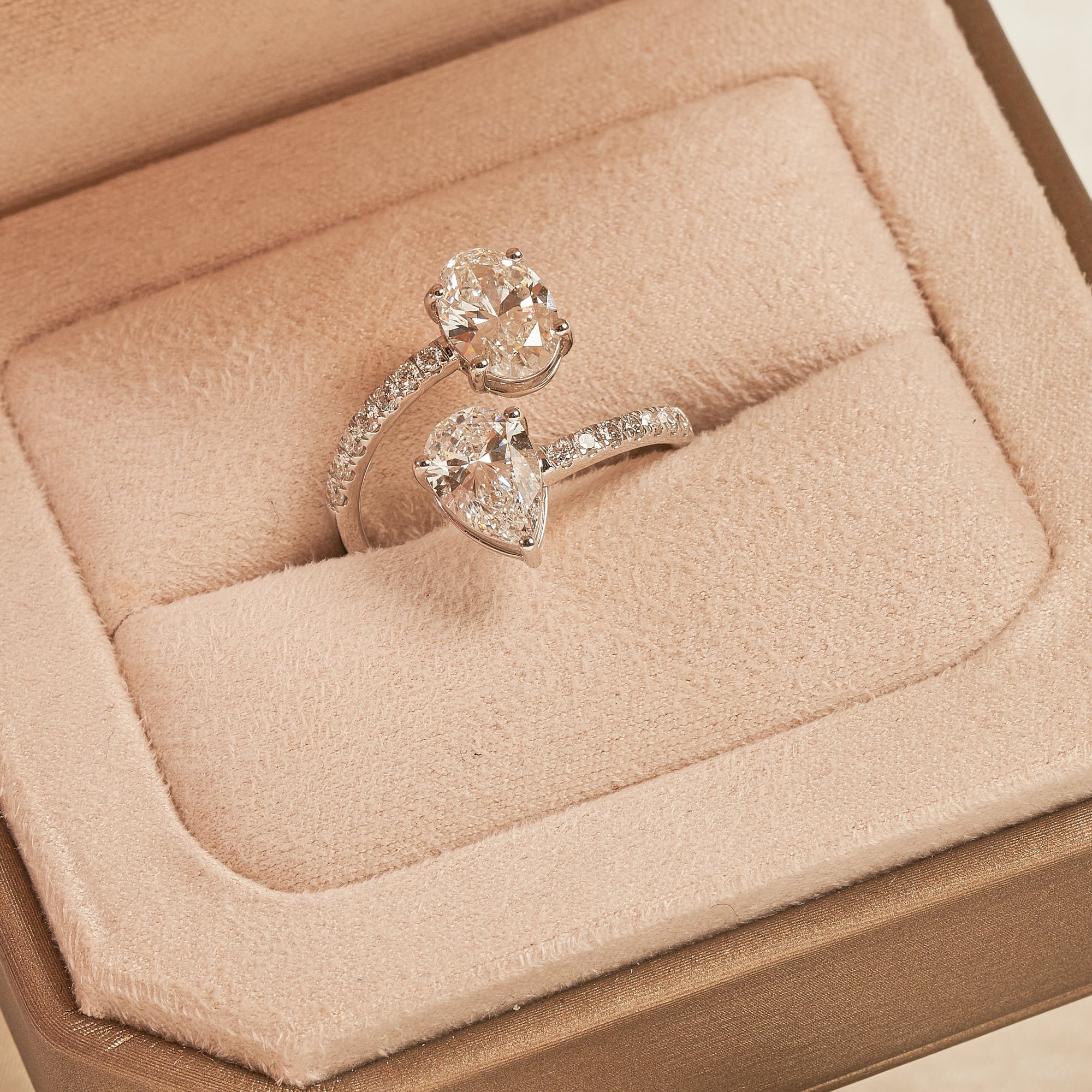 Gisele - In Stock - Toi et Moi Wrap Lab Grown Diamond Ring - 18k Gold - 2,77 ct