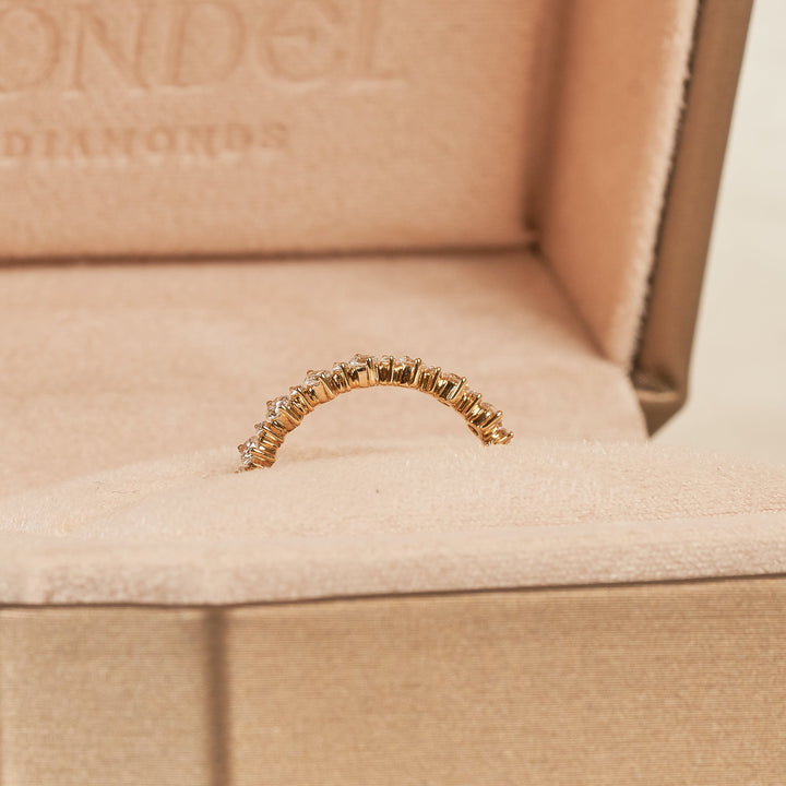 Angelina - In Stock - Multi Round Brilliant Lab Grown Diamond Ring- 18K Yellow Gold - 0,42 ct