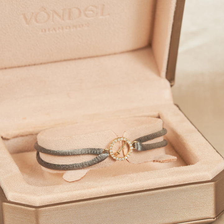 Star Sign satin cord bracelet - 18K Gold