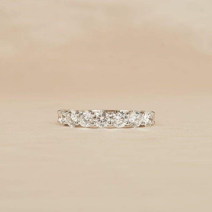 Jane - Diamanten Rijring half gezet - 18K Witgoud - 1.41 ct