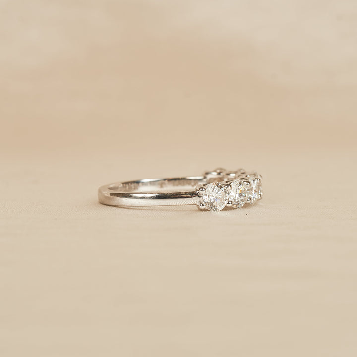 Jane - Diamanten Rijring half gezet - 18K Witgoud - 1.41 ct