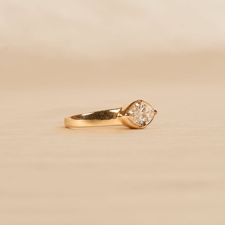 Eloise - Marquise Chunky Pink Ring - 18K Geelgoud - 1,02 ct