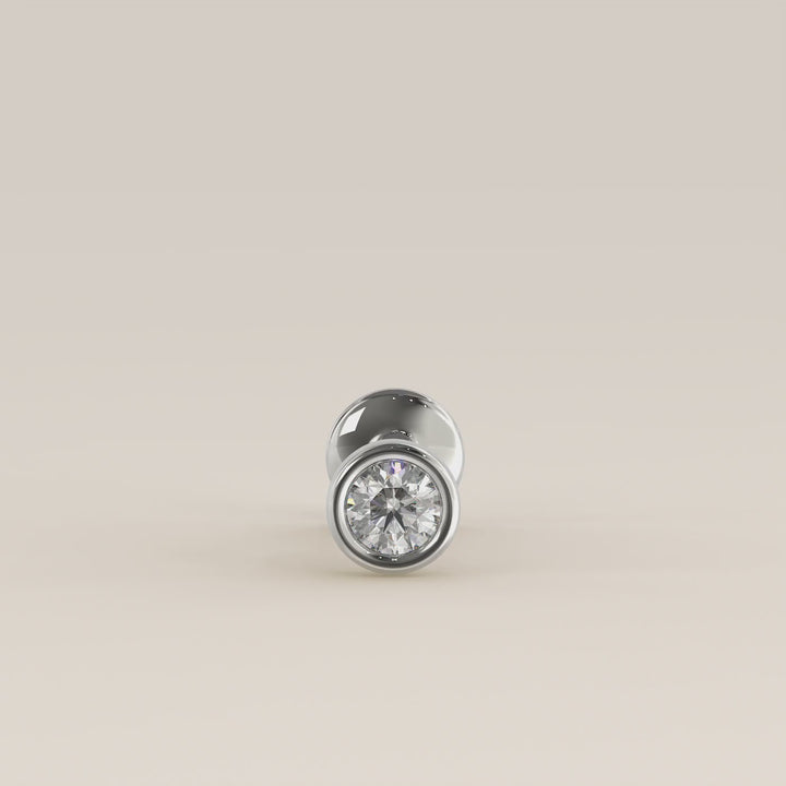 Bezel Round Lab Grown Diamond Piercing