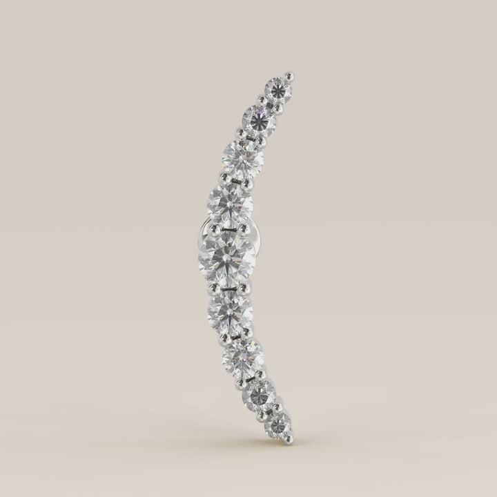 Celestial Curve Big Lab Grown Diamond Piercing