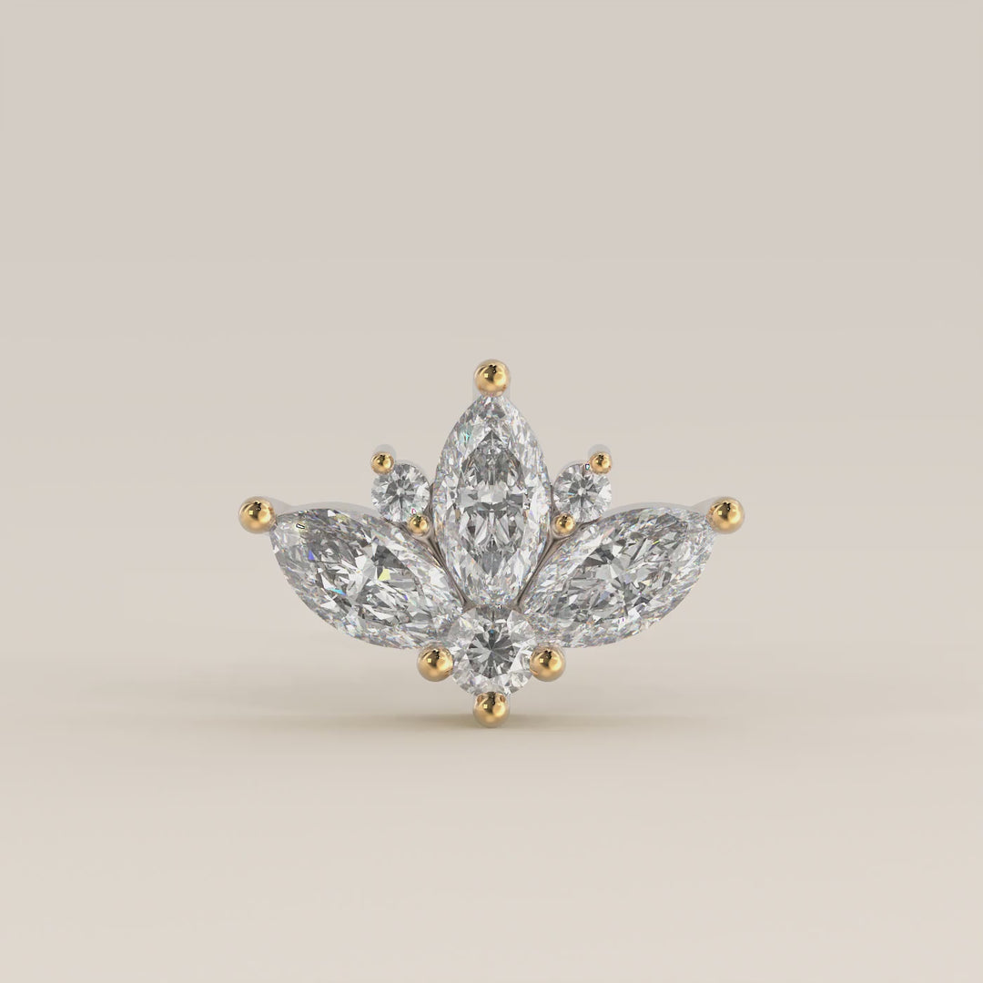 Tiara Cluster Lab Grown Diamond Piercing