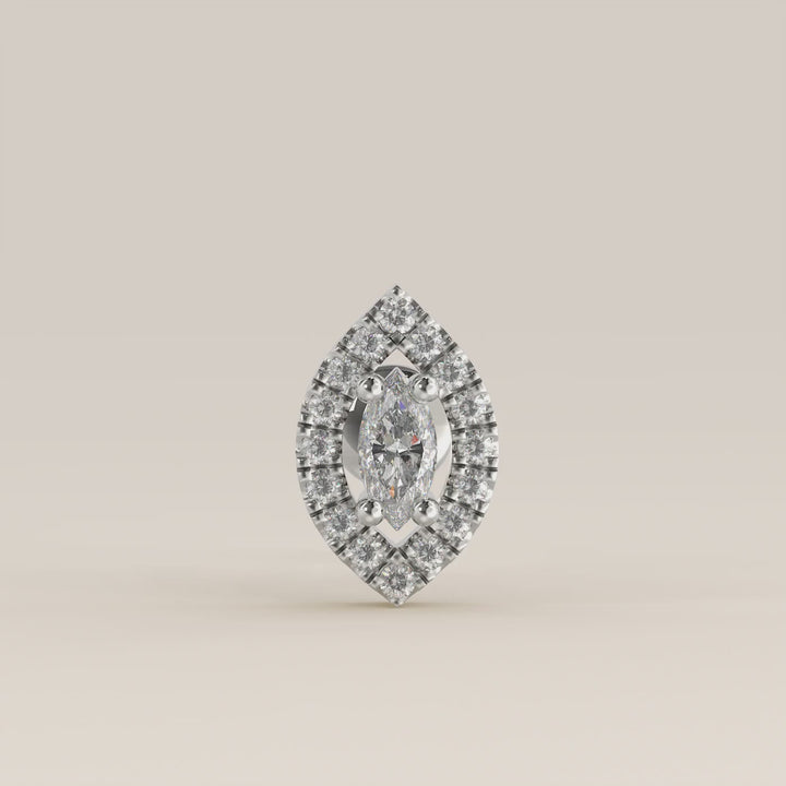 Aura Marquise Lab Grown Diamond Halo Piercing