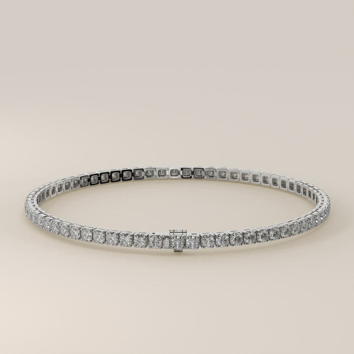 Amélie - En stock - Bracelet tennis classique en diamants de laboratoire sertis bas
