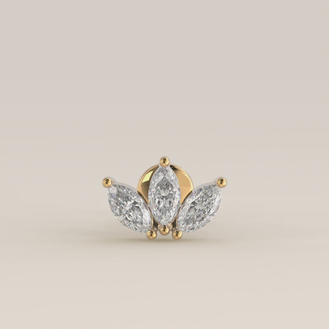 Éclat Trio Marquise Lab Grown Diamond Piercing