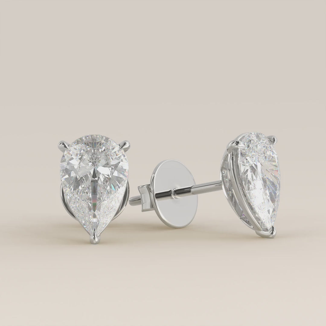 Daisy - Birnenförmige Ohrstecker mit im Labor gezüchteten Diamanten