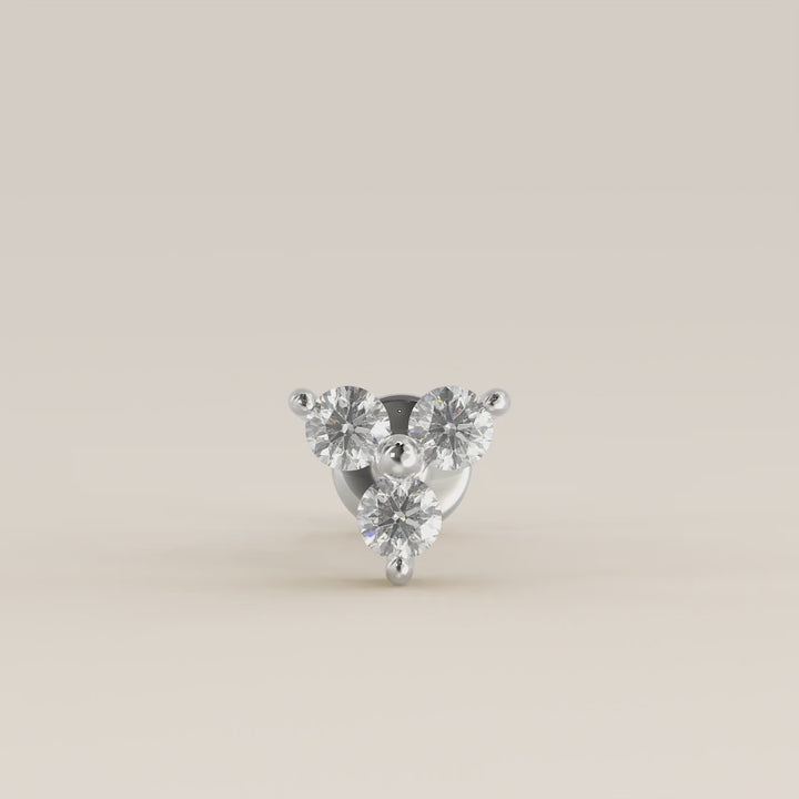 Luminous Trio Lab Grown Diamond Piercing