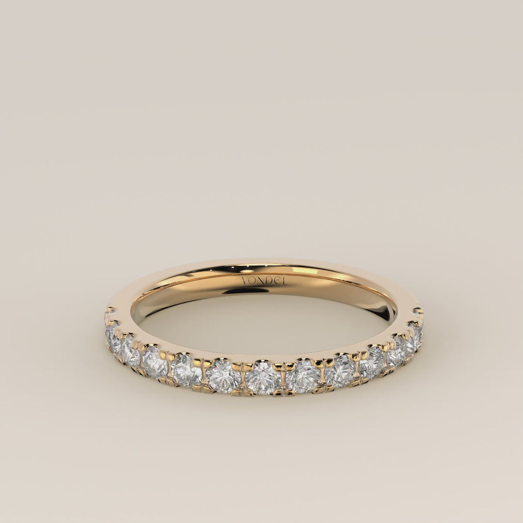 Manon - Lab Grown Diamond Row Ring Half Set Classic - 18K Gold